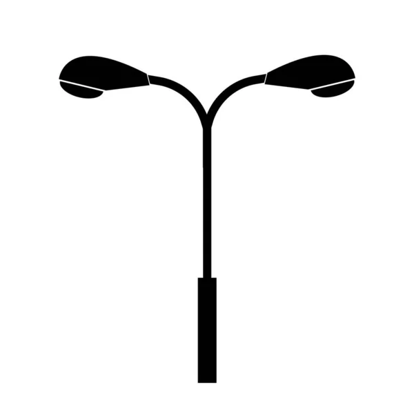 Lamppost Ikon Logotyp Isolerad Vit Bakgrund — Stockfoto