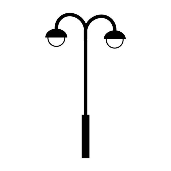 Lamppost Ikon Logotyp Isolerad Vit Bakgrund — Stockfoto