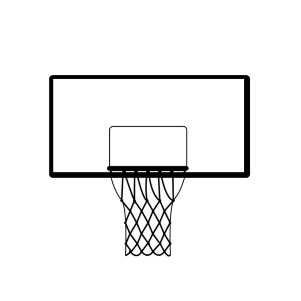 Ikona Pierścienia Koszykówki Sylwetka Logo Białym Tle — Zdjęcie stockowe