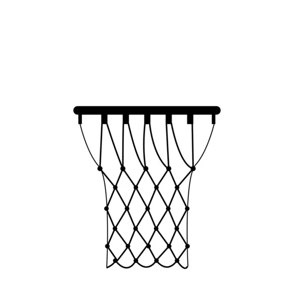 Anneau Basket Icône Silhouette Logo Sur Fond Blanc — Photo