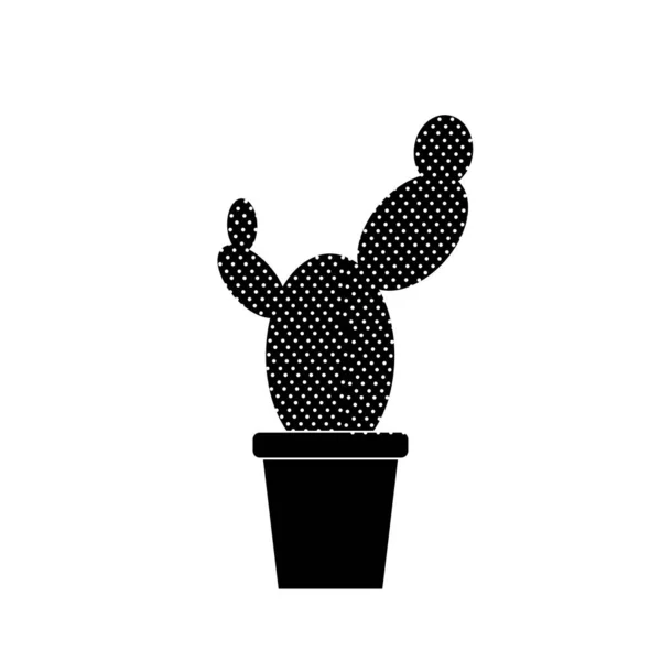 Kaktus Växter Tecknad Stil Vit Bakgrund Illustration — Stockfoto