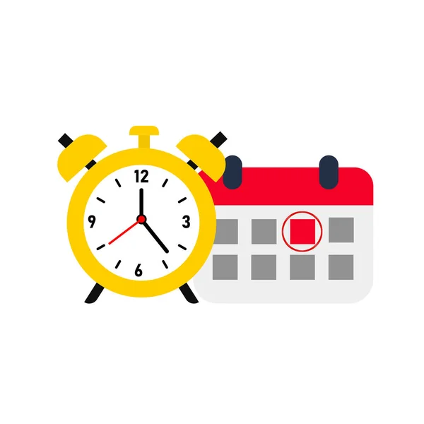 Illustration Design Concept Alarm Clock Calendar Jogdíjmentes Stock Fotók