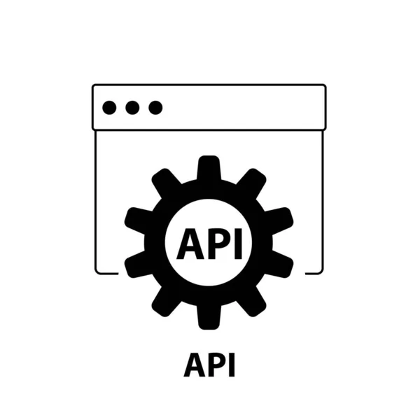 Cloud API icon. software integration illustration sign. application symbol.