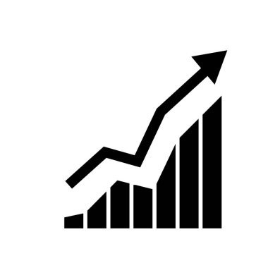 Graph with arrow moving pointing up for business growth concept 