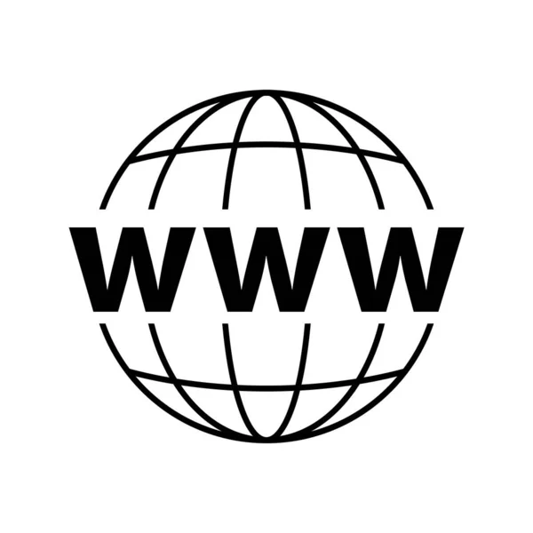 Wwwのアイコン Seoとブラウザ 開発シンボル Webサイン 平面設計 — ストック写真