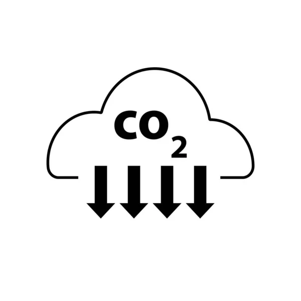 Co2 Emissions Icon White Background — Stockfoto