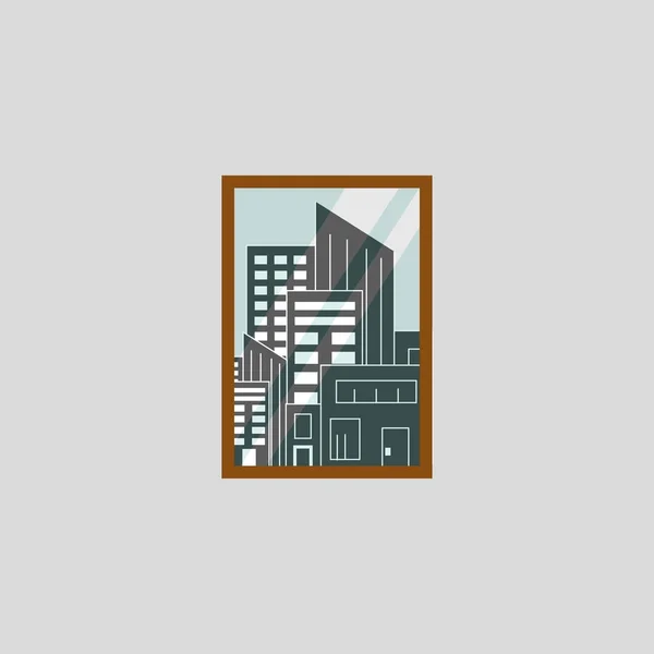 Gebäude Symbol Illustration Auf Weißem Hintergrund — Stockfoto