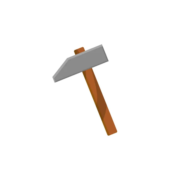Hammer Flat Icon Logo Illustration Auf Weiß — Stockfoto