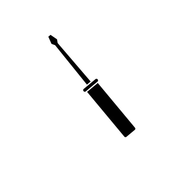 Screwdriver Wrench Logo Illustration White — Stock Photo, Image