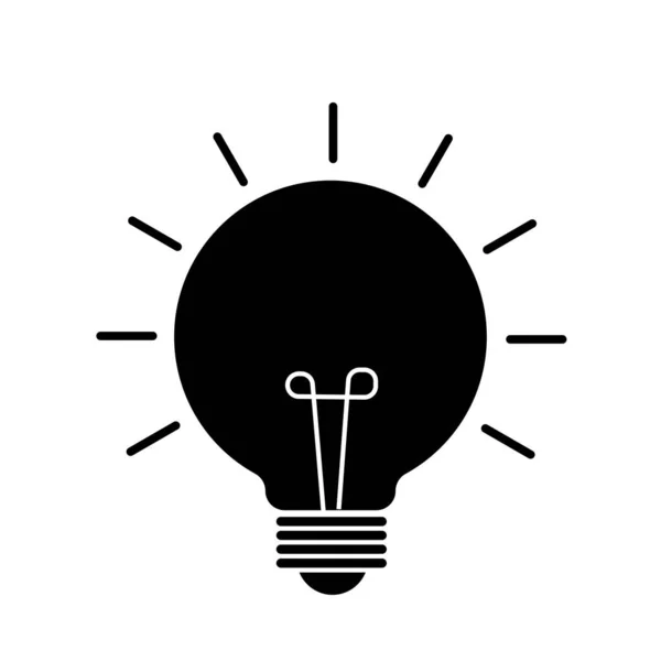 Glühbirne Isoliert Auf Weißem Hintergrund Symbol Der Idee — Stockfoto
