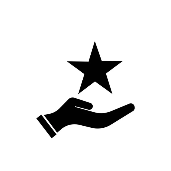 Stars Hand Customer Review Quality Rating Icon — Stock Photo, Image