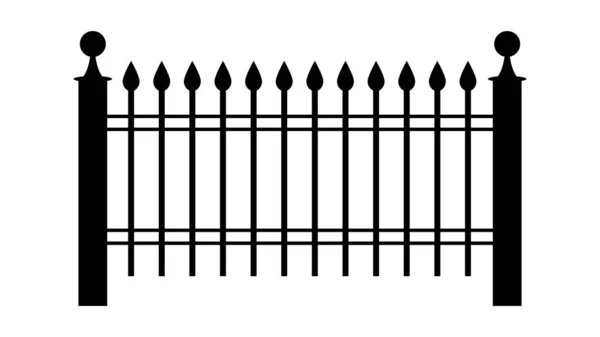 Iron Forged Fence Illustration Isolated White Background — Stock Photo, Image