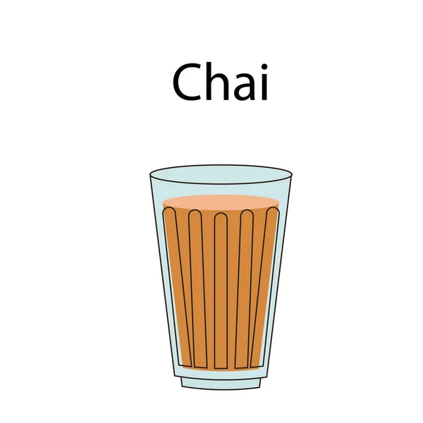 Chá Também Conhecido Chai Ilustração Indian Street Food — Fotografia de Stock