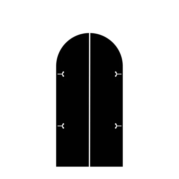 Ikona Drzwi Modnym Płaskim Stylu Białym Tle — Zdjęcie stockowe