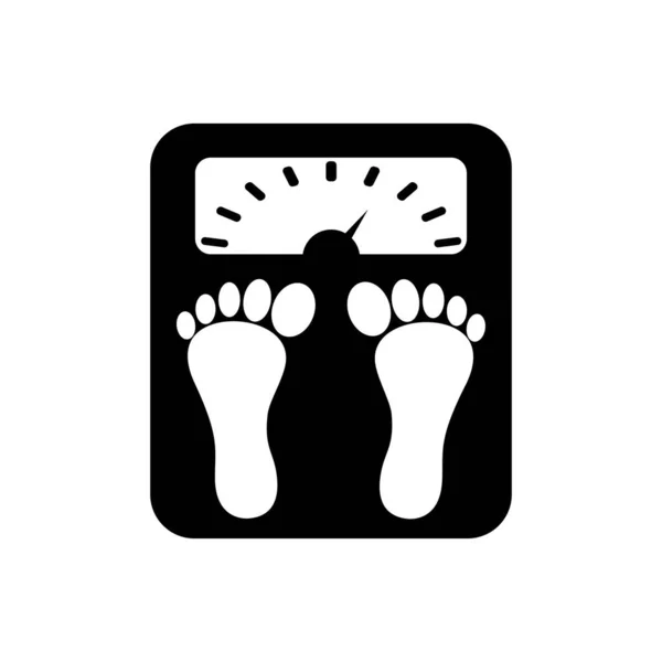 Weight Scale Icon Isolated Element Scale Foot Print Icon — Stock Photo, Image