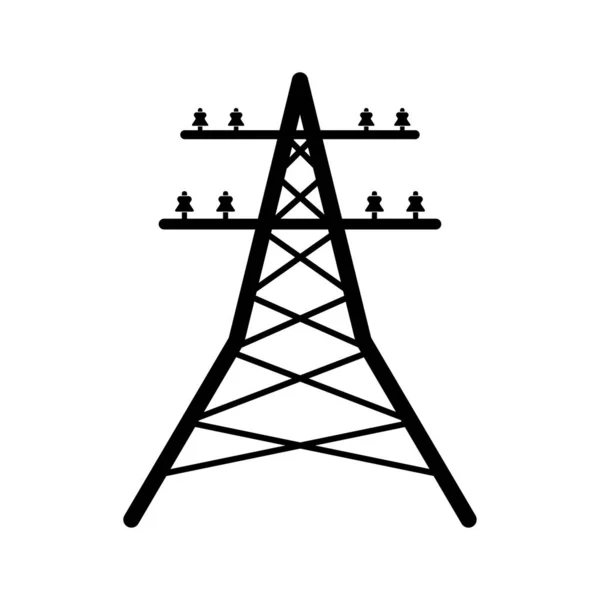 Ícone Linha Torre Elétrica Sinal Torre Elétrica — Fotografia de Stock