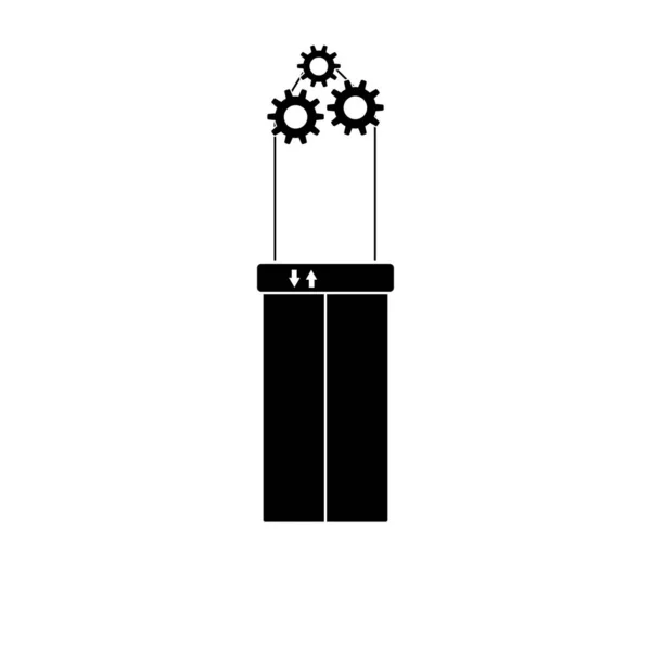 Значок Ліфта Символ Ліфта Білому Тлі — стокове фото