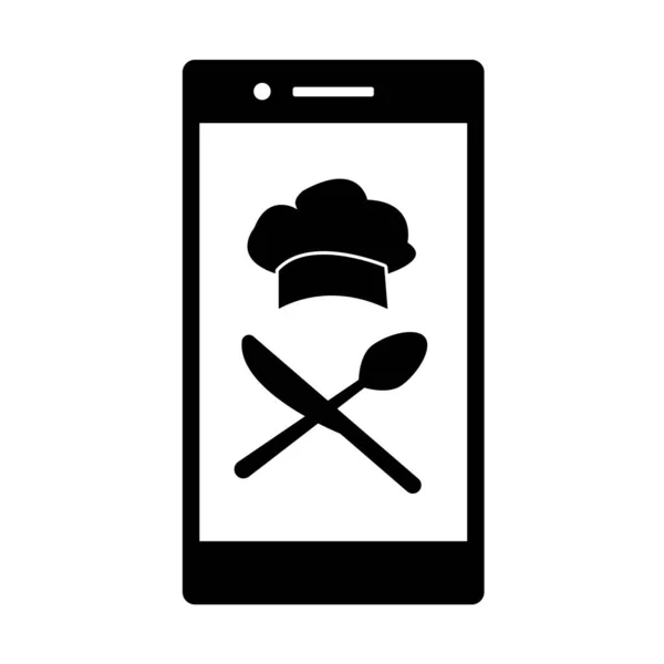 Cappello Chef Icona Illustrazione Sfondo Bianco — Foto Stock