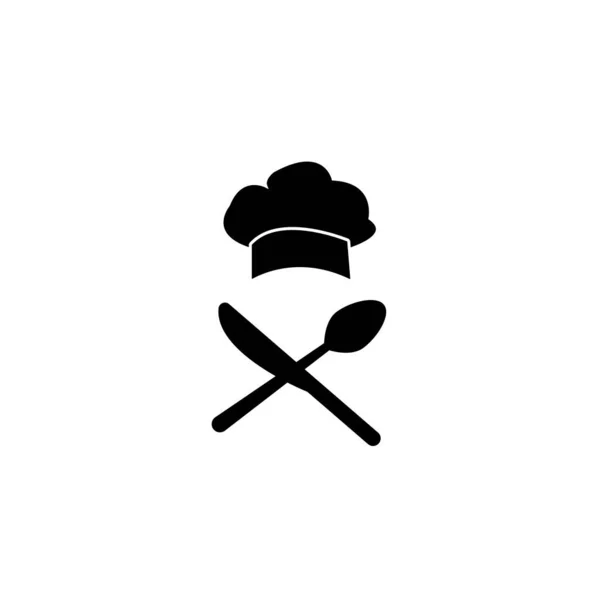 Кухарський Капелюх Ікона Ілюстрація Білому Тлі — стокове фото