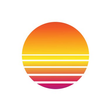 Günbatımı ya da gündoğumu elementi 1980 'ler tarzı