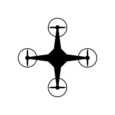 İHA simgesi. Web için drone simgesinin çizimi