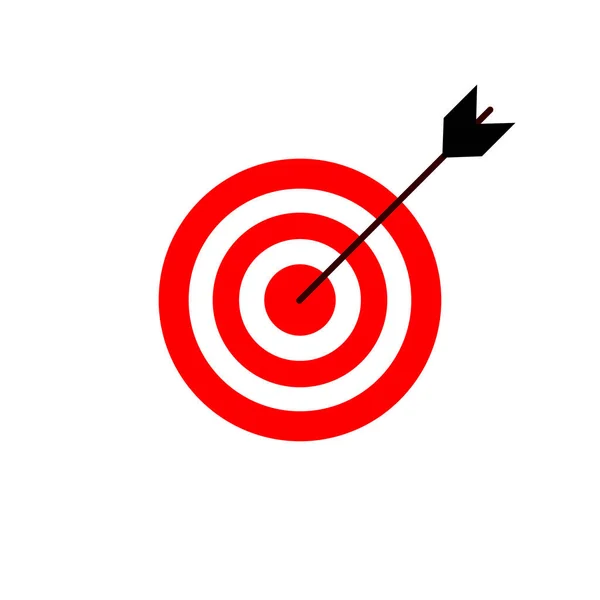 The arrow hit the target, business strategy. illustrator