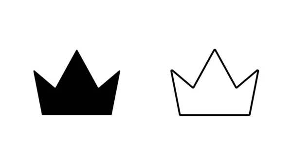 Набор Икон Короны Знак Короны Символ — стоковое фото
