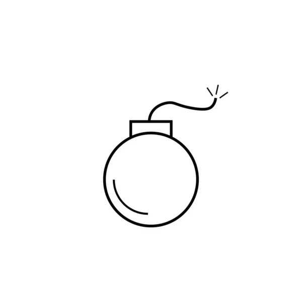 Bomben Symbol Linienboom Symbol Trendiges Flaches Explosionsdesign — Stockfoto
