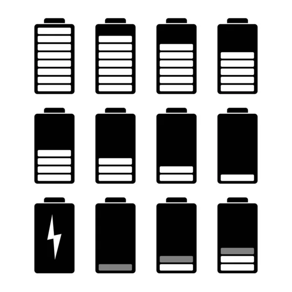 Batterijen Met Verschillende Laadniveaus — Stockfoto