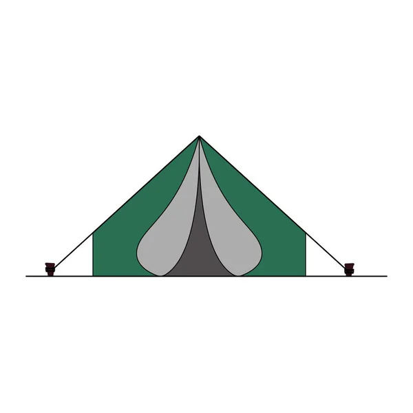 キャンプ 自然観光 キャンプ ハイキングデザインのコンセプト — ストック写真