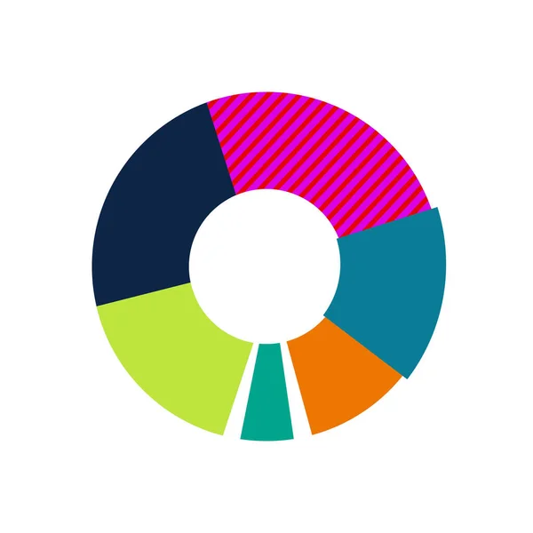 Colorful Silhouette Pie Chart — Stock Photo, Image