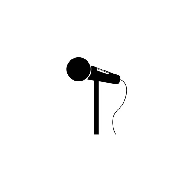 Ikona Mikrofonu Prosty Projekt Ilustracji — Zdjęcie stockowe