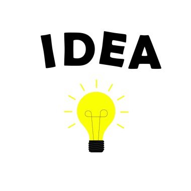 Yaratıcı fikir düz çizgi ikonu. Ampul illüstrasyonundaki beyin. 