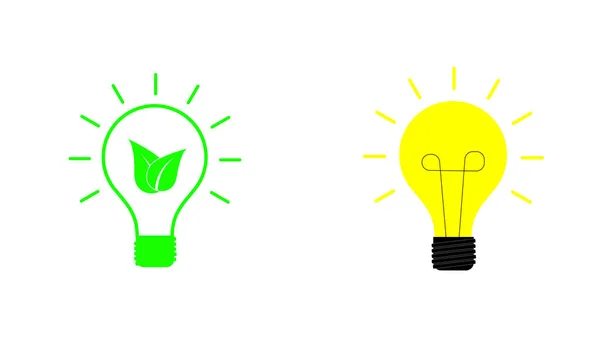 Green eco power plug design with Green bulb, illustration