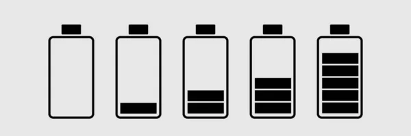 Batarya Şarj Göstergesi Simgesi Çizim Beyaz Arkaplan — Stok fotoğraf