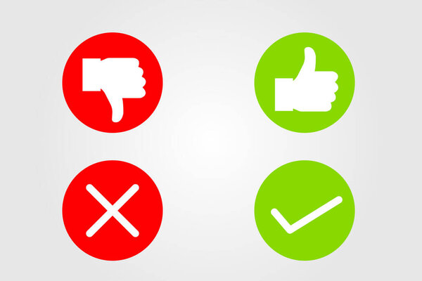 Thumb up and thumb down sign. Up and down index finger sign