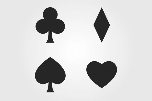 Suit of playing cards. illustration symbols isolated on white background