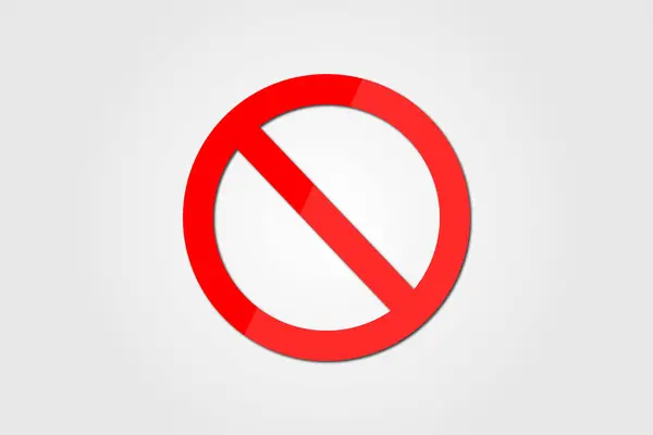 Stop Segno Stop Illustrazione Simbolo Avvertimento Rosso — Foto Stock