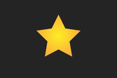 Beyaz arkaplanda yıldız simgesi biçimi izole edildi. resimleme  