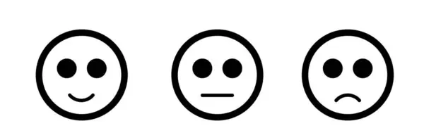 Set Emoticons Sad Happy Mood Icons — Stock Photo, Image