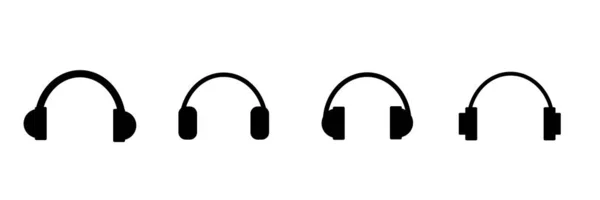 Headphones Icon Flat Design Illustration — Stock Photo, Image