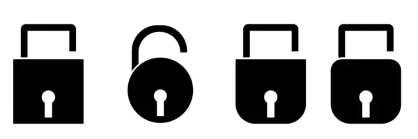 Lock Icon Trendigen Flachen Stil Isoliert Auf Grauem Hintergrund — Stockfoto