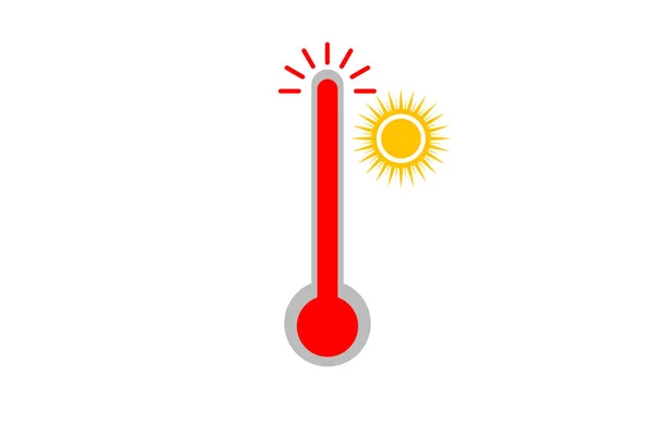 Pericolo Termometro Alta Temperatura Fiamme Illustrazione — Foto Stock