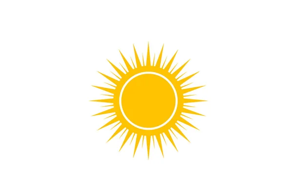 Ikony Słońca Symbol Ilustracji Białym — Zdjęcie stockowe