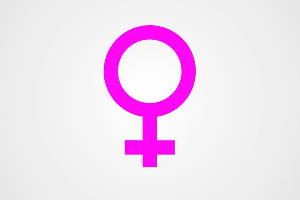Illustration Von Weiblichen Und Männlichen Sexsymbolen Auf Weiß — Stockfoto