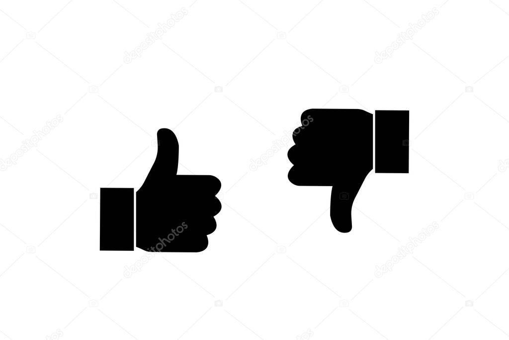 Dislike like icon flat illustration symbol and bonus button