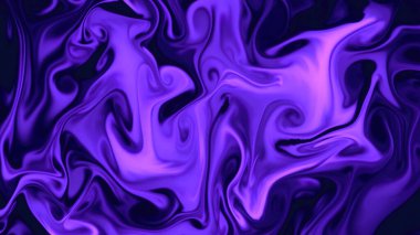 Pürüzsüz girdaplar ve sıvı mürekkep boyası dalgaları ya da ipek kumaş dokusu olan soyut fraktal zemin. Koyu menekşe ultradeniz renkleri çizimimden modern dijital sanat çizimleri.