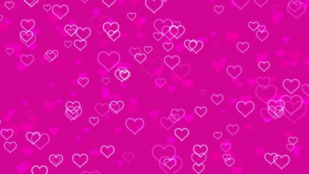 Romance Abstrato Fundo Movimento Com Partículas Brilho Forma Coração Animado — Vídeo de Stock