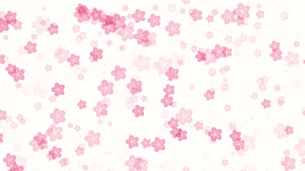 Streszczenie Kwiatowy Wzór Ruchu Tło Animowanym Przetargu Różowy Sakura Kwiaty — Wideo stockowe