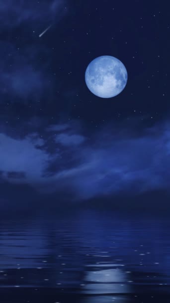Вертикальный Снимок Фантастического Звездного Ночного Неба Падающими Звездами Метеоритами Большой — стоковое видео